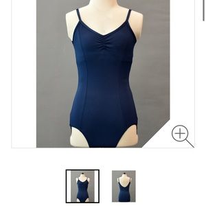 Dark Blue camisole leotard with pinch